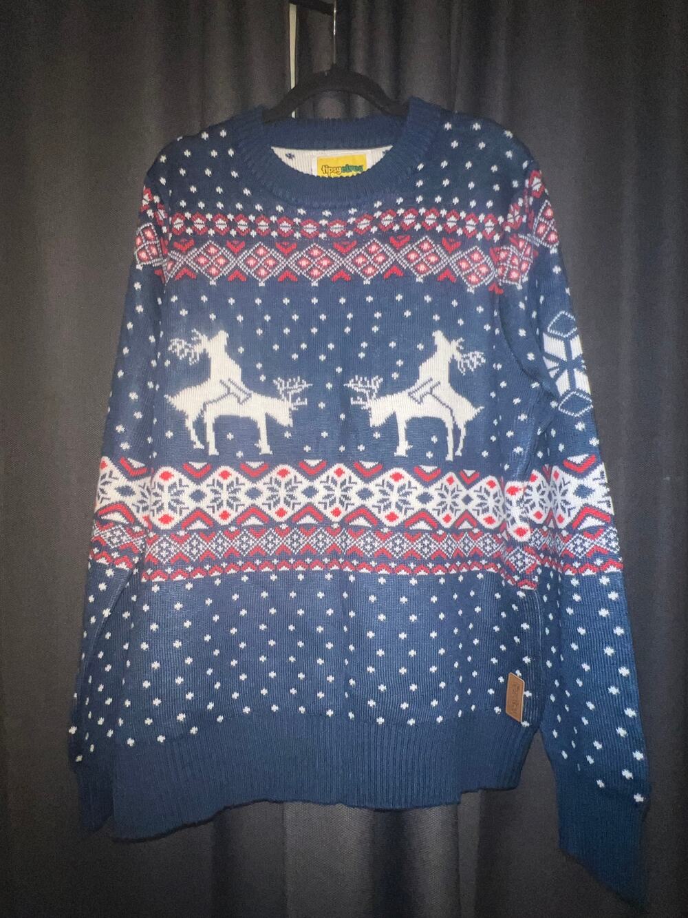 Ugly Christmas Sweater Xmas Size XL Tipsy Elves